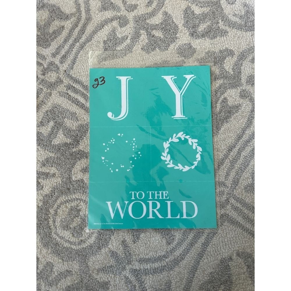 Chalk Couture 'Joy to the World' Christmas Holiday Stencil Transfer. NEW!!